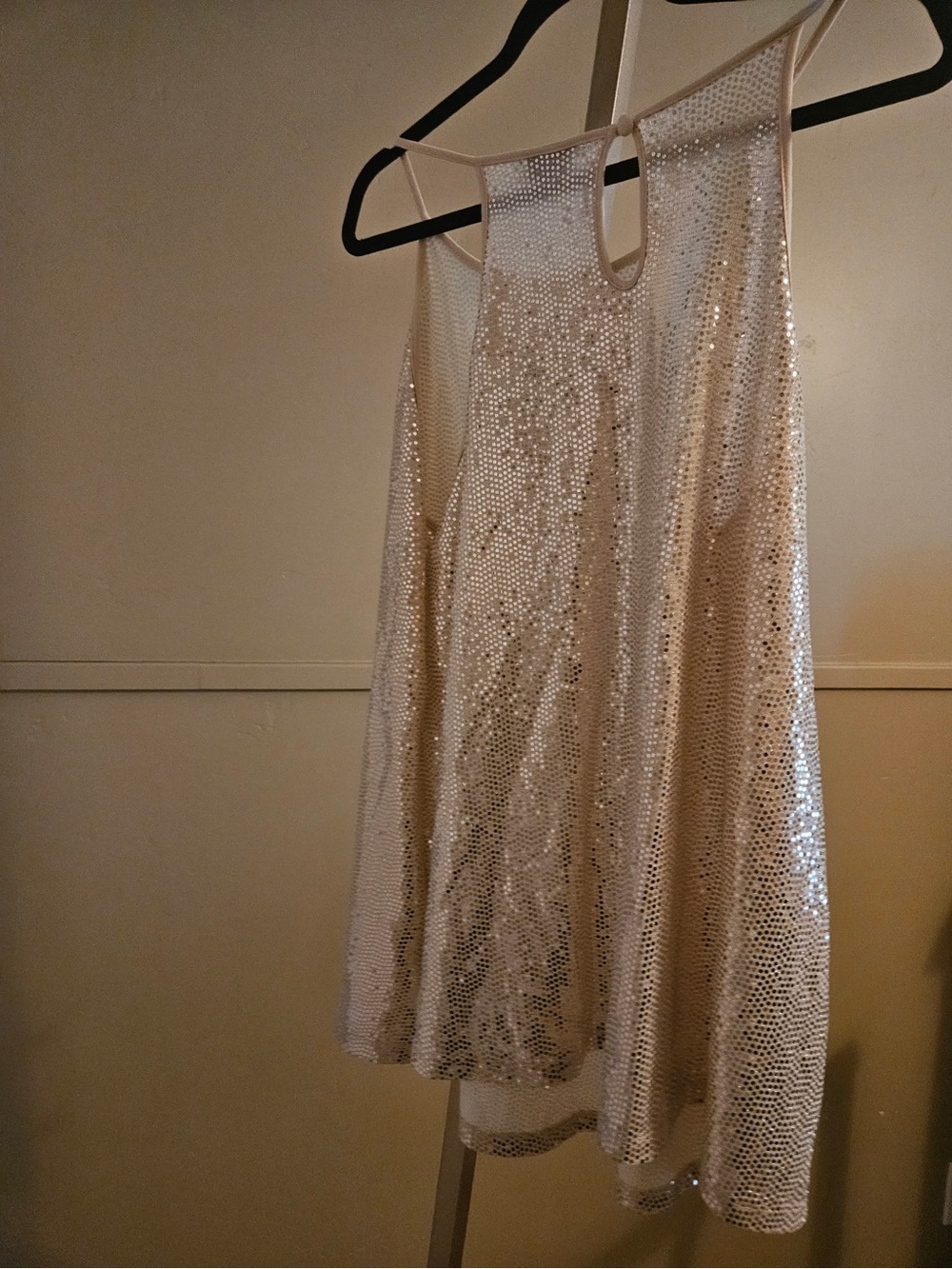 gold sequin high-neck tank top from Torrid with a shimmering metallic finish